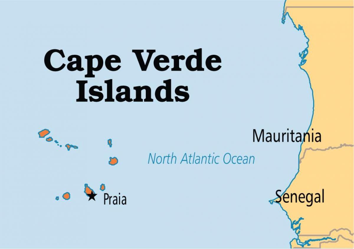 地图上的地图显示，佛得角群岛