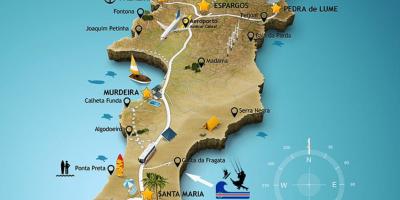 地图的圣玛丽亚Cape Verde